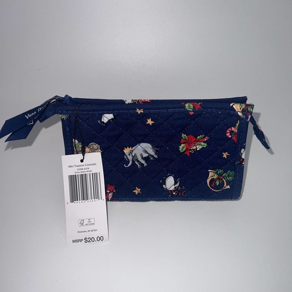 Vera Bradley Handbags - 🆕 Vera Bradley NWT NEW Snow Globe Motifs 29788 -15378 Mini Trapeze Cosmetic Bag